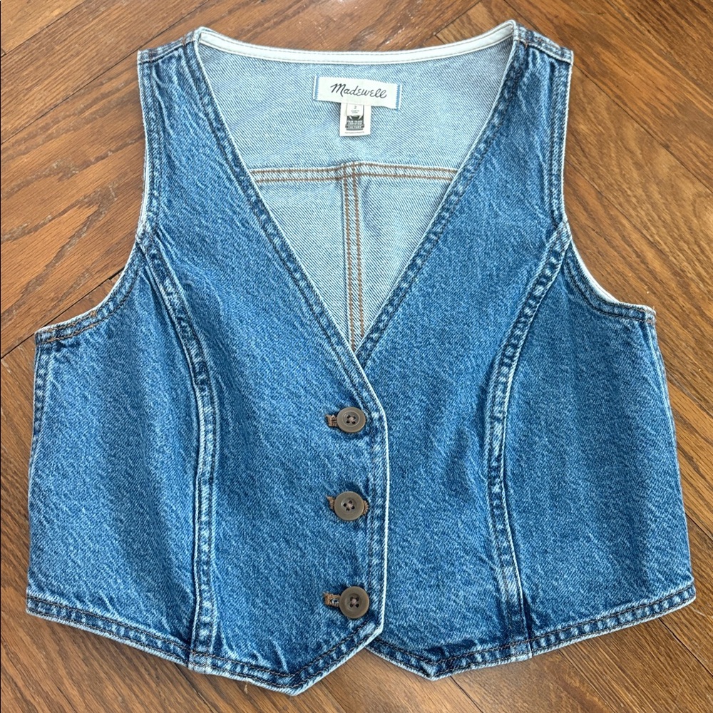 Madewell Classic Blue Denim Vest